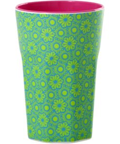 Green and Turquoise Marrakesh Print Latte Cup RICE DK