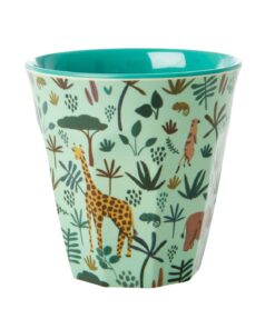 RICE Jungle Animal Prints Medium Cup Green