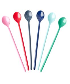 Long Latte Spoons in 6 Believe in Red Lipstick Colours By RICE