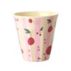 Medium Melamine Cup with Cherry Print by RICE