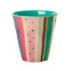 Rice Medium Melamine Cup Louises Stripe print