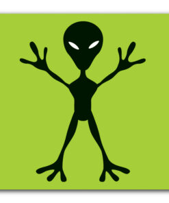 Psychedelic Alien – We come in peace Flag