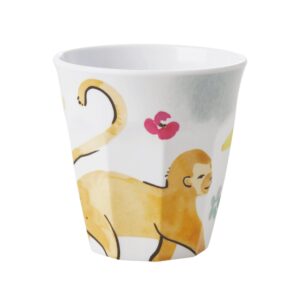 Medium Melamine Cup Monkey Print by RICE