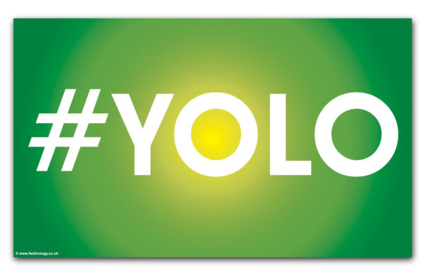 #YOLO – says it all! Flag