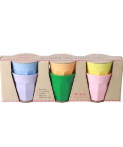 Set of 6 Lets summer small melamine cups MELCU-6ZSLETS_1_2000
