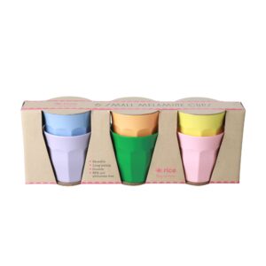 Set of 6 Lets summer small melamine cups MELCU-6ZSLETS_1_2000