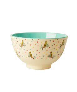 Budgie Print Rice Bowl