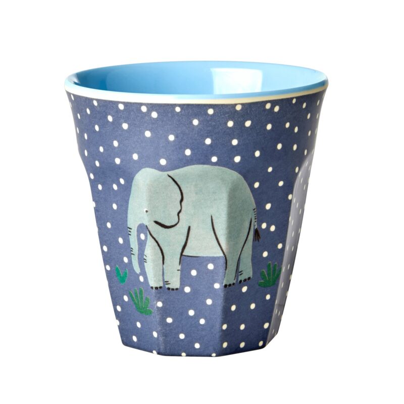 Melamine Medium Cup Elephant Print by Rice DK Cups, RICE The