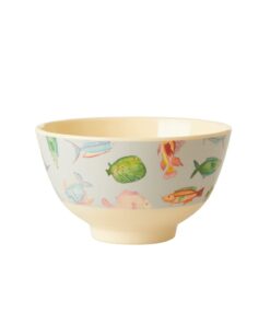 Soft Blue Fish Bowl Rice