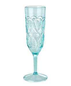 Acrylic champagne flute mint colour