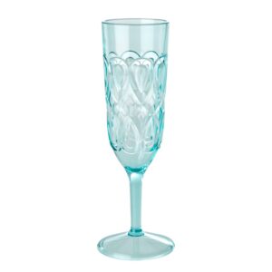 Acrylic champagne flute mint colour