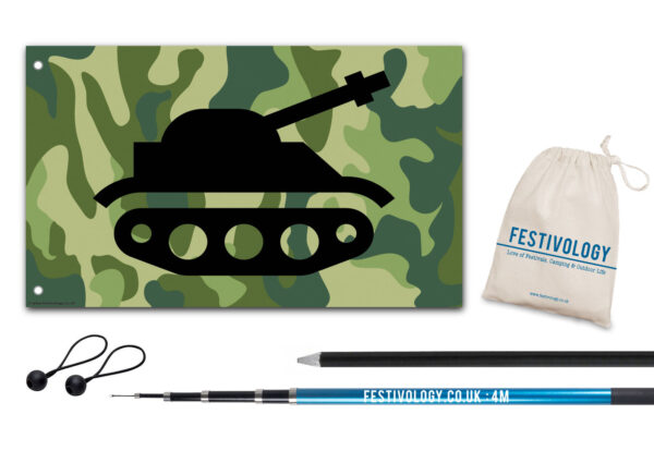 Camo Tank Festivology Flag Pole Kit