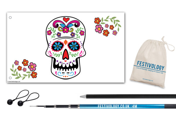 Day of the Dead Festivology Flag Pole Kit