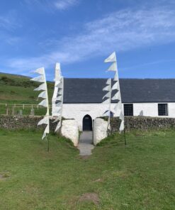 Wedding Welsh Chuch 4 flags tunnel