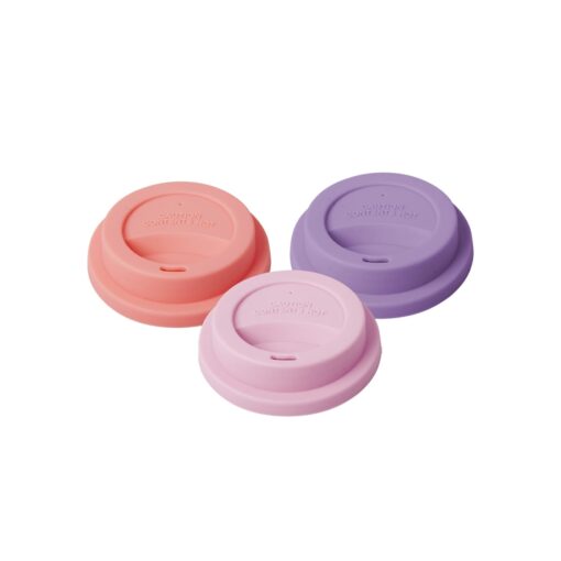 Silicone Lid in Peach/Coral RICE DK