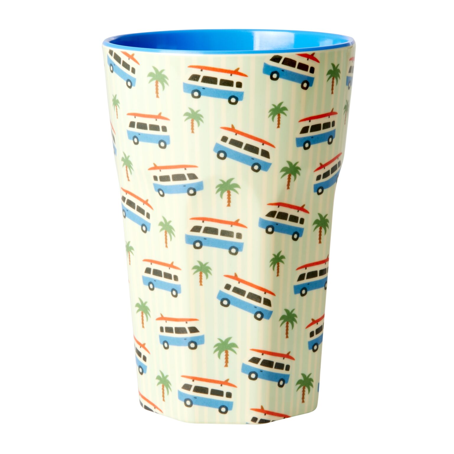 Melamine Tall Cup Cars Blue Print by Rice DK (Camper vans) Cups