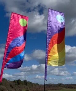 Alternative view of Festivology Square Top Festival Flag - Sun