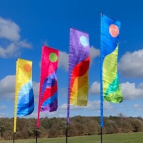 Festivology Square Top Festival Flag - Sun