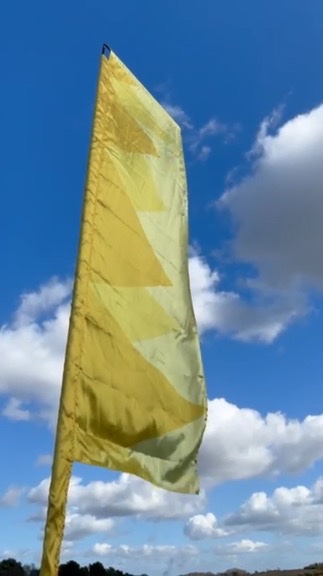 Square Top Festival Flag Shades of Yellow