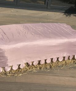 Pale Pink Hay Bale Cover