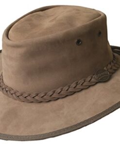 Barmah-Mens-Ladies-Original-Australian-Bronco-Crushable-Foldaway-Leather-Hat-FREE-Reuseable-Bag-B06WPBSH32