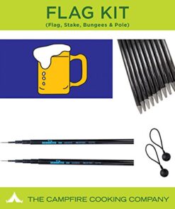 Festival Flag Pole kit with Beer Flag, 5m Pole, Ground Stake and Bungees