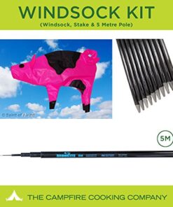 Festival flag pole kit with Pig Windsock, 5m Pole and Ground Stake
