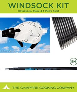Festival flag pole kit with Sheep Windsock, 5m Pole and Ground Stake