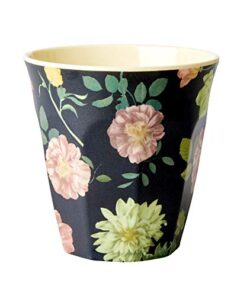 Melamine Medium Cup Dark Rose Print by Rice DK