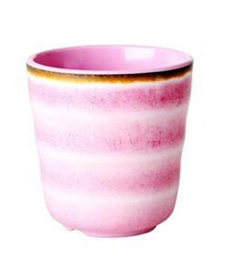 Rice Melamine Cup Swirl Print - Pink