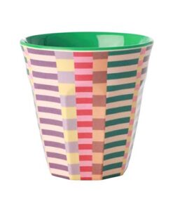Melamine Medium Cup with Summer Stripes Print