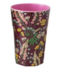 Melamine Tall Cup Lupin Print - Bordeaux by Rice DK