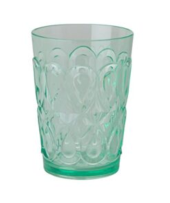 Swirly Embossed Acrylic Tumbler in Pastel Green by Rice DK