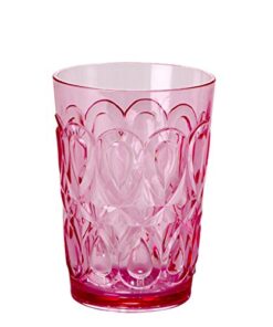Swirly Embossed Tumbler in Pink Acrylic by Rice