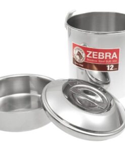ZEBRA Bushcraft Cooking Pot - Billy Can -, stainless steel, with insert - 12cm, 1.25ltr, 1 person